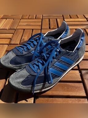 Vintage Adidas Originals SL 72 Blue Nylon Suede Sneakers